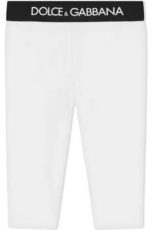 Dolce & Gabbana Leggings - Logo-waistband stretch-cotton leggings
