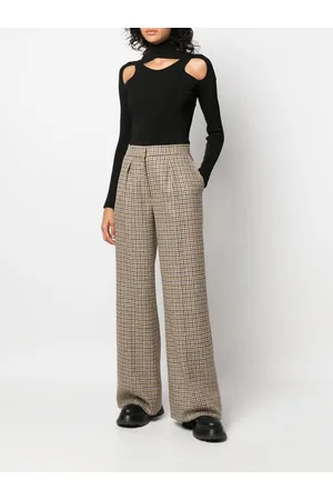 Palm Angels Checked wide-leg trousers