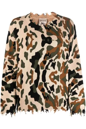 SEMICOUTURE Camouflage jersey-knit jumper