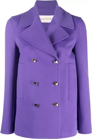 VALENTINO GARAVANI Rockstud double-breasted fastening blazer