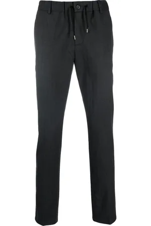 D.A. Daniele Alessandrini Men Skinny Pants - Drawstring-fastening slim-fit trousers