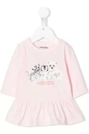Kenzo Logo-print ruffle dress