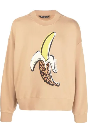 Palm Angels Leopard banana print sweatshirt