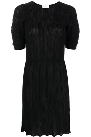Salvatore Ferragamo Micro-pleated midi dress