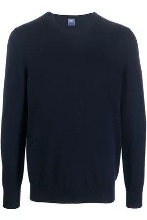 FEDELI Round-neck fine-knit jumper