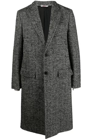 VALENTINO GARAVANI Herringbone single-breasted coat
