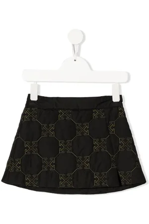 OFF-WHITE Embroidered-logo flared skirt
