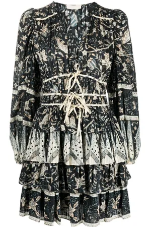ULLA JOHNSON Nina tiered mini dress