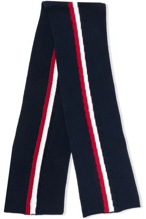 Moncler Stripe-detail virgin wool scarf