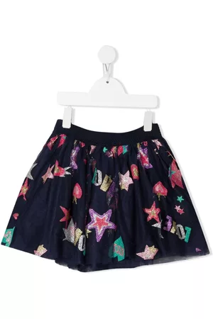 Billieblush Girls Printed Skirts - Glitter-detail patterned skirt