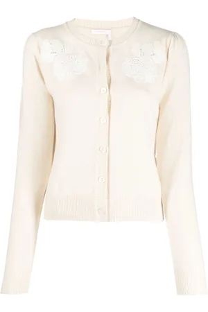 See by Chloé Lace-detail fine-knit cardigan