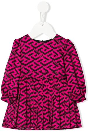 VERSACE All-over monogram-pattern print dress