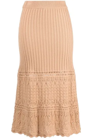 Moschino Knitted mid-length skirt