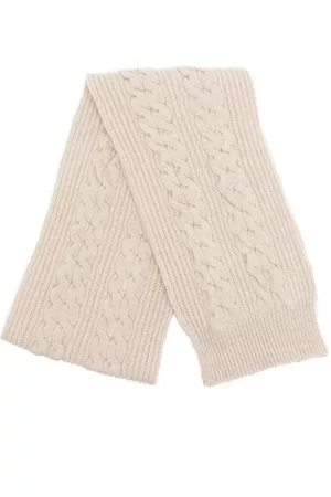 PRINGLE OF SCOTLAND Ribbed cable-knit scarf