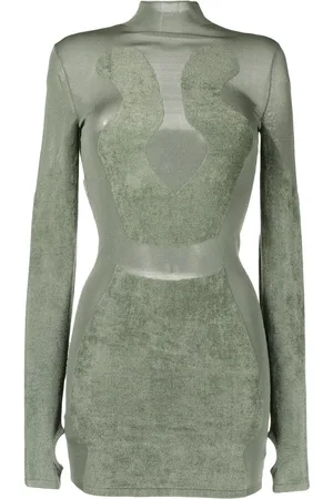 DION LEE Chenille intarsia mini dress