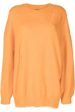 R13 Distressed crew-neck jumper