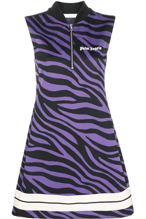 Palm Angels Zebra-print shift minidress