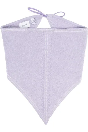 Barrie Contrast-stitching knitted scarf