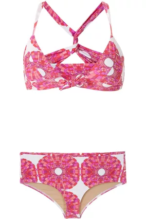 AMIR SLAMA Abstract-print bikini set