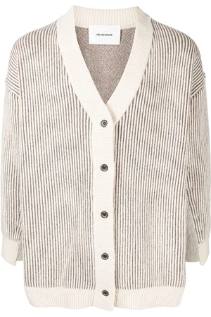 Rito Structure Ribbed-knit V-neck cardigan