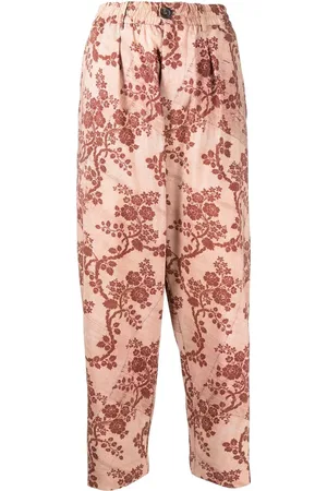 PIERRE-LOUIS MASCIA Floral-print straight trousers