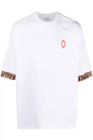 MARCELO BURLON Fringed-trim T-shirt