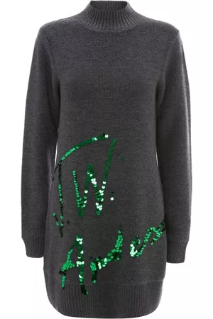 J.W.Anderson Sequins-logo knitted minidress