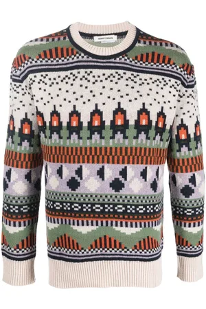 HENRIK VIBSKOV Intarsia-knit long-sleeved jumper