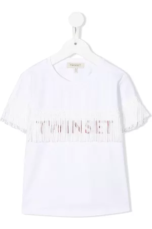 Twin-Set Fringed logo-print T-shirt