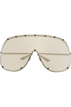 Rick Owens Oversized mirrored sunglasses