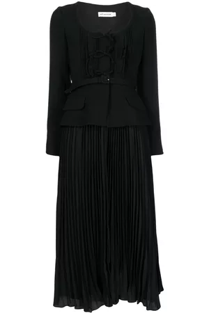 Self-Portrait Ruched crepe midi dress