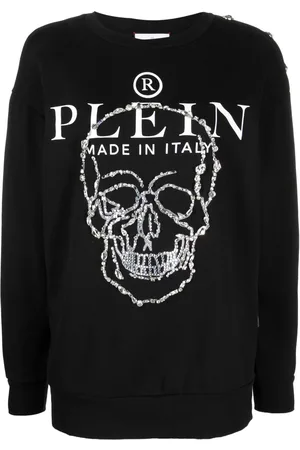Philipp Plein Crystal-embellished long-sleeve sweatshirt