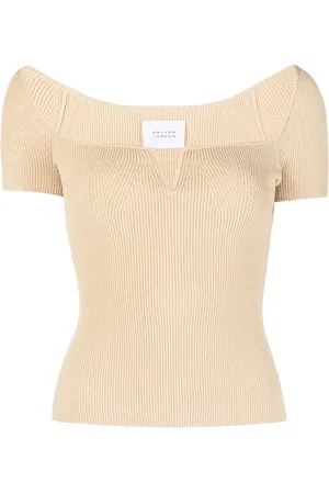 GALVAN Freya short-sleeve knitted top