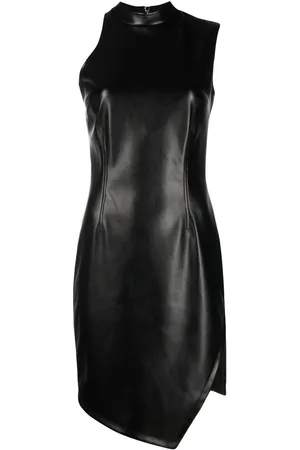 Chiara Ferragni Sleeveless faux leather midi dress