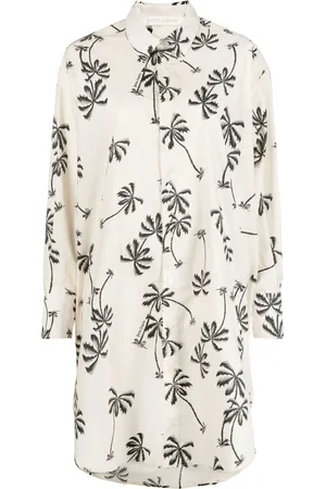 Palm Angels Graphic-print cotton shirt dress