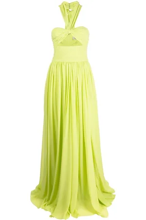 Elie saab Halterneck pleated gown