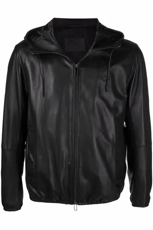 Emporio Armani Semi-aniline leather blouson