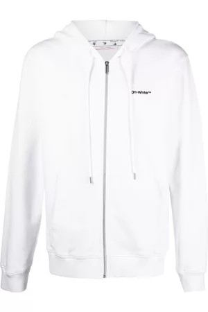 OFF-WHITE Men Sweatshirts - Wave Diag zip-up hoodie
