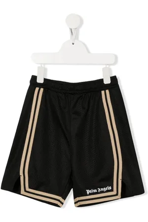 Palm Angels Side-stripe logo-print shorts