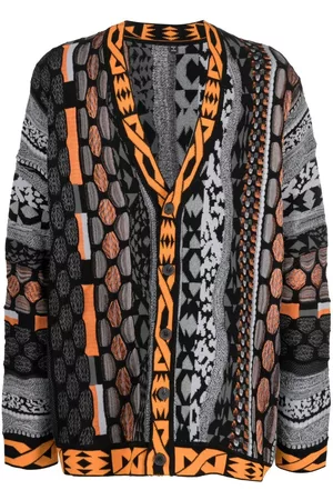 Alexander McQueen Graphic pattern-intarsia cardigan