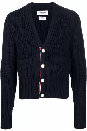 Thom Browne Patch-pocket cashmere cardigan