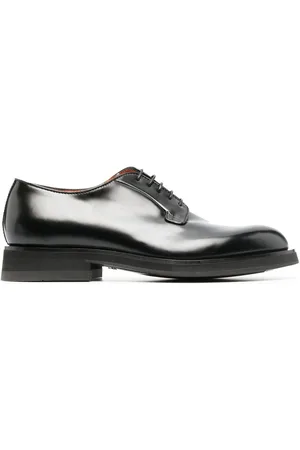 santoni Round-toe lace-up Derby shoes