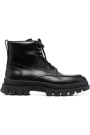 Roberto Cavalli Men Boots - Lace-up leather lug boots