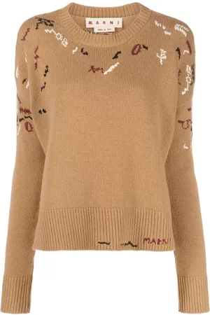 Marni Embroidered round neck jumper