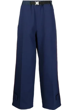 SACAI Clip-belt wide-leg trousers