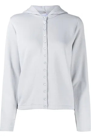 AGNÈS B. Swansdown removable hoodie cardigan