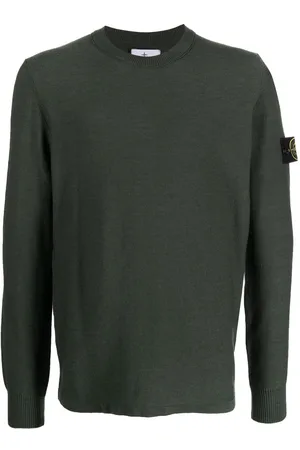 Stone Island Logo-patch long-sleeve jumper