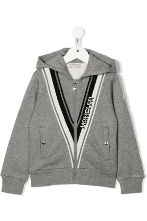 Moncler Knitted-logo hooded jacket