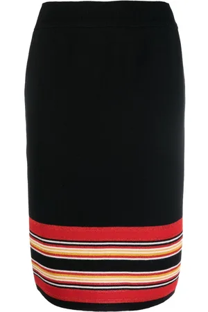 Saint Laurent 1980s striped knitted skirt