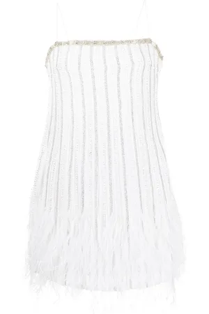 Retrofete Rubina sequin feather embellished dress